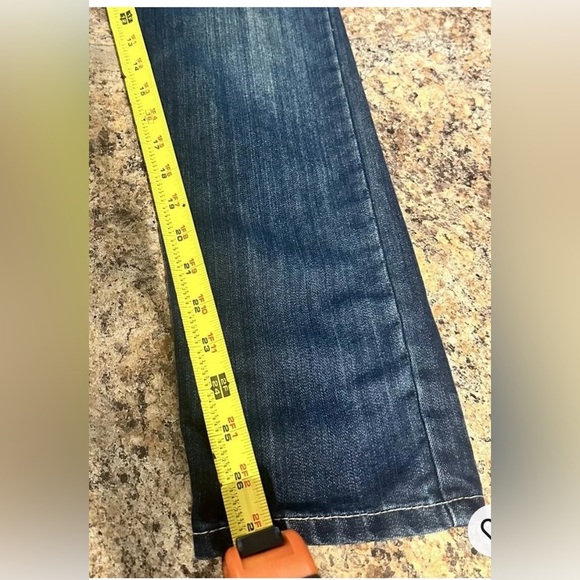 Levis 502 Jeans Regular Straight Leg Girls Sz 14 Jeans Measures 26x27 Dark Blue - Picture 10 of 13